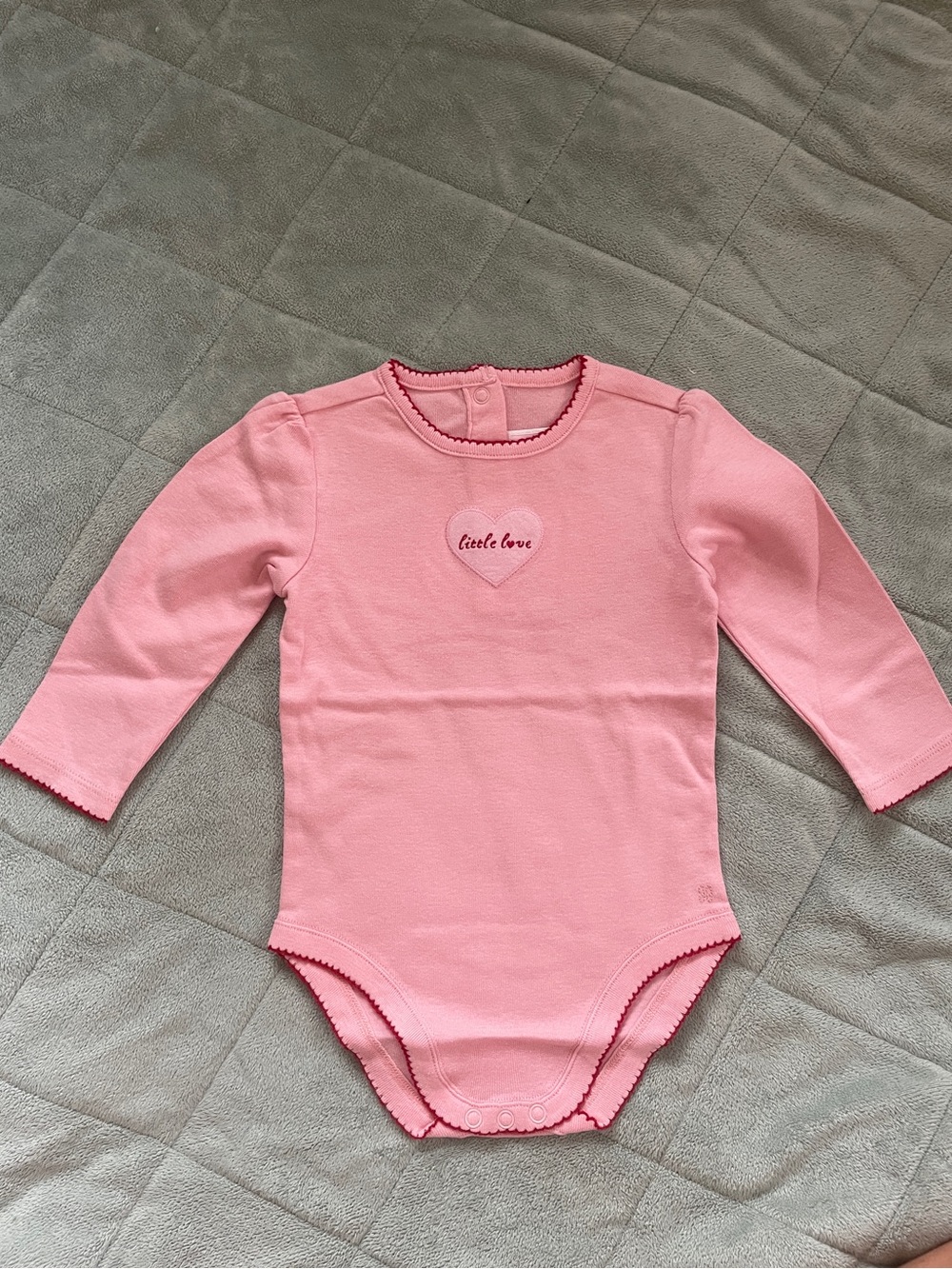Janie and Jack Pink 'Little Love' Long Sleeve Bodysuit